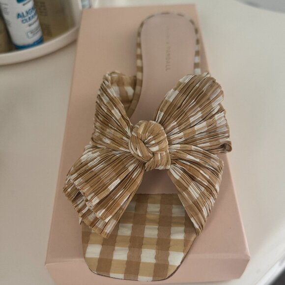 Loeffler Randall Daphne Mules - Mustard Checked - Picture 9 of 9